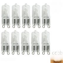 10pcs 40W G9 Halogen Bulb Halogen Bulb Pin Base Tungsten Bulb Warm White Globe Lamp