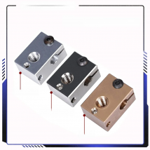 High Quality V6 Heater Block Plated Copper Brass PT100 3D Printer Parts Heat Block For E3D V6 Hotend DDB Titan Extruder