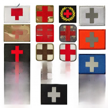 Reflective/EmbroideryPVC Badges Armband Tactical Badges Patches Medical Red Cross Aid Embroidered EMT Rescue Paramedic