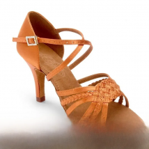 Sneakers TOP Dance Shoes Party Ballroom Ladies Aerobics Shoes Dancing Adult Brown Slip-On BD 2360-B Free Bag Heel Cover WOMEN