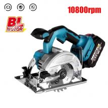Minisierra Circular eléctrica sin escobillas, herramienta de jardín de ángulo ajustable, inalámbrica, 10800rpm, 125mm, para Makita de 18V
