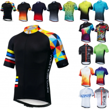 Cycling Jersey Men Bike Top MTB Bicycle Shirt  Mountain Road Riding Clothing Short Sleeve Summer Cyclist biking Clothes Black