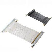 Black&White Double Reverse Graphics Card Extension Cable PCIe 4.0 3.0 x16 To x16 Gen4/3 Flexible GPU Riser ITX A4 Connector Wire