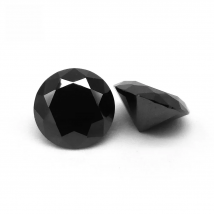 1.0~2.5mm 5A Quality CZ Stone Black Round Brilliant Cut Cubic Zirconia 100pcs Loose Stone Synthetic Gems For Jewelry