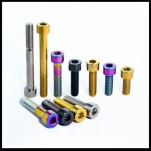 TAIMIELI Titanium alloy bolts, cylindrical M8 *20/25/30/35/40/45/50/60/70/80mm refitted screws for motorcycles