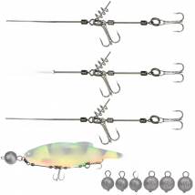 THKFISH Pike Stinger Rig Treble Hooks S M L Multi-Depth Screw Fishing Hook With Sinker Weight Pin Connector Set for Swimbait