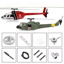 Original Spare Parts For FlyWing Bell 206 UH1 RC Helicopter Accessories Main Blade Motor Shaft Servo ESC Swashplate Shell Gear