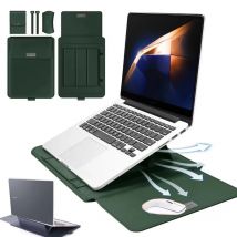 for Samsung Galaxy Book 4 5 Pro 360 Laptop Bag Flip Sleeve Stand Cable Belt Charger Mouse Pouch PU Antiwater Notebook Carry Case