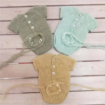 Newborn Photography Props Newborn Headband & Pants skirt Bodysuit Hand-woven