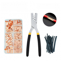 125/250PCS Copper Wire Connector Electrical Crimping Tool Connecting Pliers Pipe Wire Joint Small Copper Tube Terminal Cable Lug