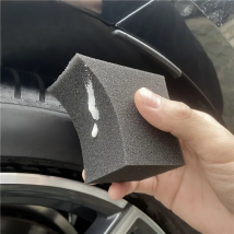 Lucullan High Density Black Contoured Shape Foam Waxing Pad Interior Tire Shine Dressing Sponge Applicator