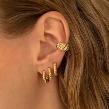 TIANDE Gold Plated Clip Earrings for Women CZ Zircon Fake Piercing Ear Cuff Women's Earrings 2022 Fashion Jewelry Wholesale