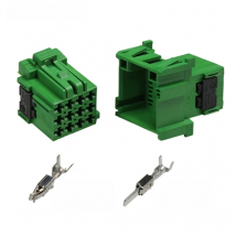 1/5/10 Sets 12 Pin Automotive Male Female Green Connector For Mercedes-Benz Porsche Amplifier Waterproof Wiring Plug 1-967622