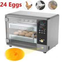 24 Incubatrice per uova Touch completamente automatico Controllo della temperatura Incubatrice per fattoria Pollo Anatra Quaglia Allevatrice per uccelli Incubatrice per uova