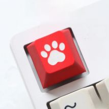 Novelty cherry profile dip dye sculpture pbt keycap for mechanical keyboard laser etched legend cat pad r1 1x black red blue