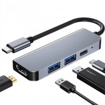 USB C Hub Docking Station to 4K HDMI-Compatible Type C PD USB 3.0 Splitter Adapter for MacBook iPad Samsung S20 Dex Laptop