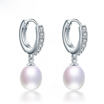 Dainashi 100% Genuine Natural Freshwater Pearl Drop Earrings Fashion Hot Sale 925 Sterling Silver Dangle Earrings for Women