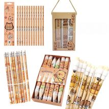 1Set Capybara Cartoon Pencil With Eraser HB Sketch Items Drawing Stationery Student School Office Supplies children's day gift