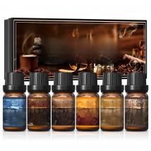 HIQILI Mens Fragrance Oils Set, Essential Oils for Aromatherapy, Pure Perfume Oil Aroma Oil for Car Diffuser Candles Making
