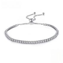 KALETINE Charm Bracelets For Women Real 925 Sterling Silver Bracelet Pink CZ Original Tennis Beads Link Men Jewelry Adjust Chain