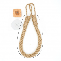 Natural Wood Paper Rack Hanging Wall Hook Retro Hanging Rope Toilet Paper Rack Home Hotel Bathroom Decoration Paper Holder