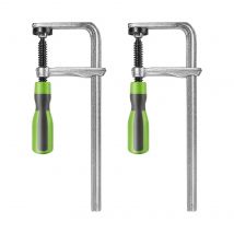 Clutch Style Bar Clamps - 12 In 600 lb - Woodworking Clamps with Ergonomic Handle,Durable Cast-Iron Jaws & Serrated Rail for Car