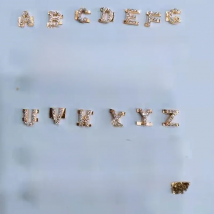 Duoying DIY Slider Charms Custom Name Accessories Zircon Sliding Letter Charms Personalized Letter Replace Jewlery Parts Charm