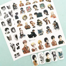 Anime Attack On Titan 3D Self Adhesive Decal Tools DIY Decoration Tools Shingeki no Kyojin Nail Sticker TSC series 292