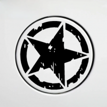Broken Five-Pointed Stars Car Stickers War Damaged Reflective Decoration For Motorcycle Helmets Fuel Tank Cap Trunk Bumper D9