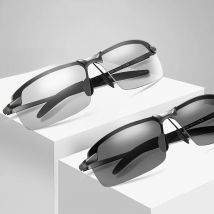 Vintage Photochromic Sunglasses Men Fashion Rectangle Polarized Sun Glasses Male Driving Chameleon Eyewear Night Vision