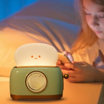 Bread Maker Night Light Alarm Clock Toast Night Light Timing Alarm Clock USB Charging Desktop