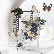 Journal GO 10pcs/lot In Full Bloom in Summer Vintage  PET Sticker Flower Border Collage Material Creative DIY Journal Labels