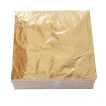 1000pcs 5.5X5.5"&6.3X6.3'' Imitation Gold Silver Foil Leaf Gilding Glue Sheets Copper Leaf Sheet Art Crafts Painting Brush Tools