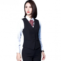 YASUGUOJI New Fashion Business Slim Fit Women Vest OL V Neck Formal Office Ladies Vest Coat Plus Size Work Wear Uniforms
