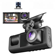 3 Camra Dash Cam for Cars Camera 1080P Car Dvr Vehicle Recorder Video Recorder Front and Rear Camera W/ IR Night Vision Dashcam