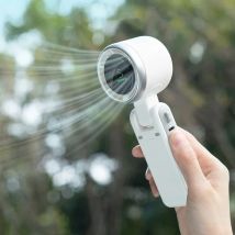 Handheld Mini electric Fan Turbo Foldable Portable Neck Hanging Fans 5 Speed Rechargeable Fan Display Screen Angle Adjustable