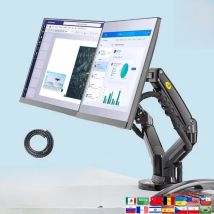 NORTH BAYOU F160 high quality gas spring 17"-27" double monitor desk stand 2-9kg dual arms full motion rotate tilt 10-90mm clamp