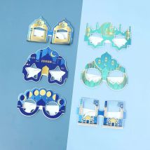 EID Mubarak Paper Glasses 2025 Ramadan Decorations For Home Islamic Muslim Party Supplies Photo Booth Props Gifts Eid Al Adha