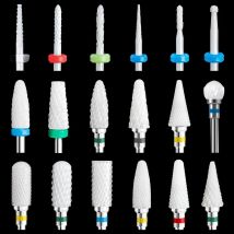 Ceramic Carbide Nail Drill Bit Nail Cutter Rotate Burr Milling Bits Electric Drill Machine For Manicure Pedicure Tools