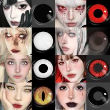 FUNSACHY 1pair Vampire Cosplay Contact Lenses for Eyes Anime Role Playing Contact Lens Cosmetic Colorful Multicolored Eye Pupil