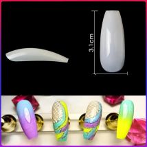 100 Pieces Per Pack Of One Certain Size Ballerina Coffin Full Cover Acrylic False Nails Fake Nail Manicure Size 0 1 2 3 4 5 6