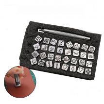 Leather Stamping Printing Tools Kit Alloy Stamp Punch Metal Stamp Set For Leather Seal Carving Craft Tool Animals/ Smile face