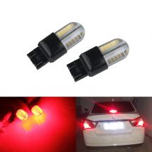 ANGRONG 2X T20 7443 580 582 W21W W21/5W 7440 COB 8 SMD LED Tail Stop Brake Light Bulbs Red
