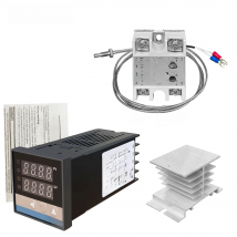 digital thermostat  temperature controller SSR output  K type  thermocouple sensor SSR 40DA solid relay sensor REX-C100