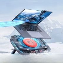 MEMO FL08 7 Angle Adjustable Notebook Powerful Fan Cooling Pad for 14-19'' Game Laptop Cooler Strong Wind Kickstand Base Bracket