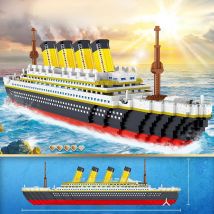 4000+Pcs Titanic Model Cruise Ship Building Blocks MOC Boat Bricks Collection DIY Construction Toys for Children Gift