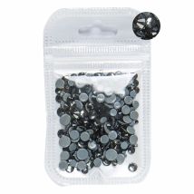 AAAA+ Best Quality Black Diamond Mix Size Hot Fix Rhinestone More Shiny Super Bright Nail Art Hotfix Iron On Stones. 10Gram