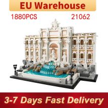 Bloques de construcción de fuente Trevi famosos de 1880 piezas, juguete de ladrillo de construcción para adultos y niños, regalo de cumpleaños Compatible con Set 21062