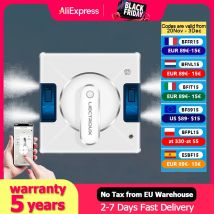 (Codice:AEEU55) Robot Lavavetri Liectroux YW509, Spruzzo d'Acqua a 4 Vie, Robot Pulisci Finestre per Pavimenti in Vetro,Memoria Intelligente, Potente Aspirazione a Vuoto, Sensore Laser, Robot per la