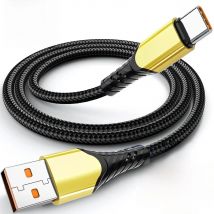Premium Nylon Data Cable USB A To Type C Charger Cord 240W High-speed Charging USB C Mobile Phone Data Wire for Android